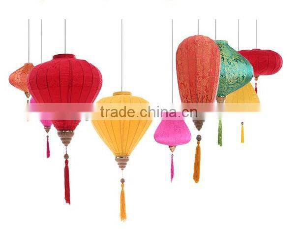 2015 latest design high quality hanging jacquard lantern wholesale
