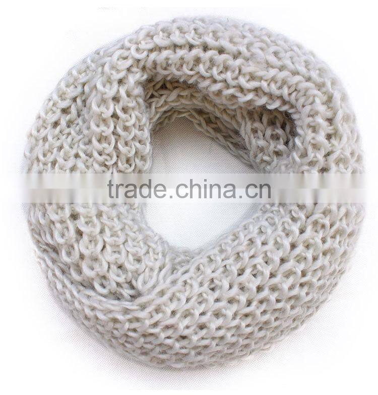 New Fashion Korean Style Autumn Winter Cheap Infinity Scarf Women Warm Knit Neck Circle Wool Blend Cowl Snood Ring Scarves Long