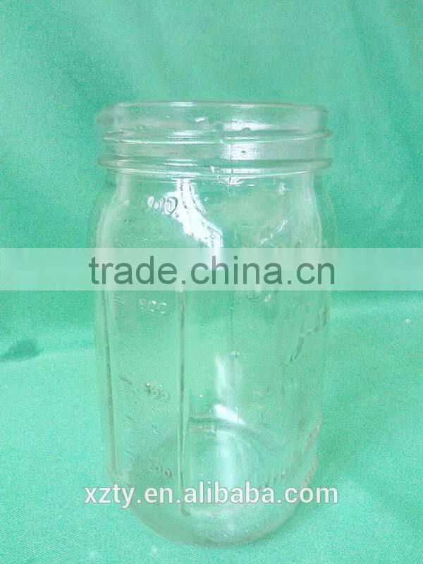 500 ml square airtight food mason jars with mental lids