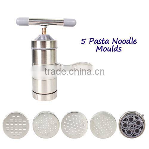 Stainless steel hand press noodle maker