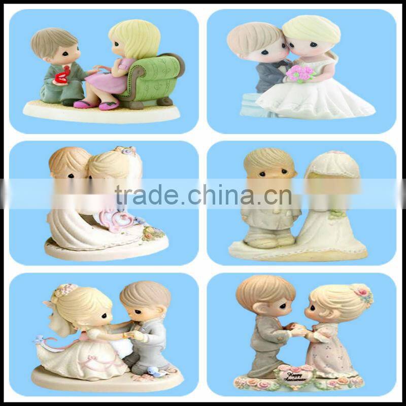 Romantic beach wedding couple figurine