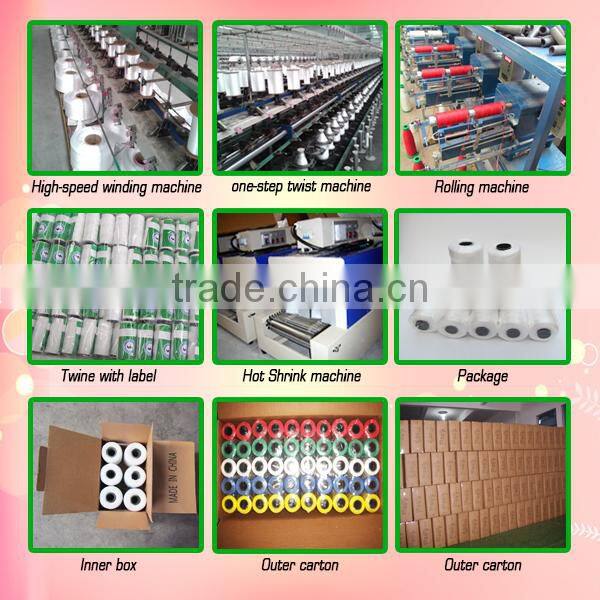 Junchi virgin material colored high tenacity multifilament three ply pp twine twisted