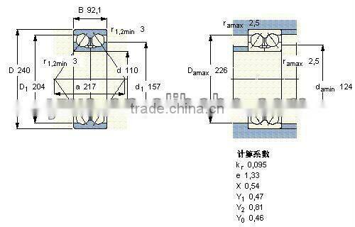 Christmas promo 7010C angular contact ball bearing