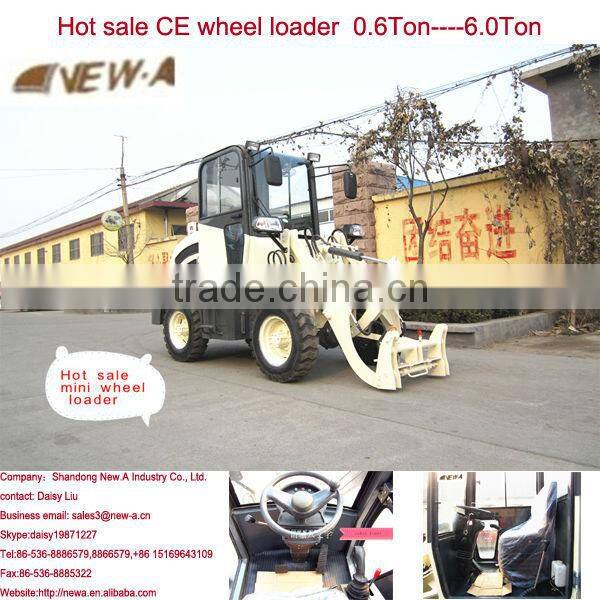2016 hot sale China CE 0.6ton mini loader