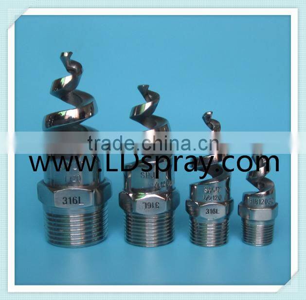 1/4"-4" male BSPT EBW 3100 B3 SS stainless steel brass /plastic spiral nozzle