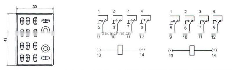 HEIGHT Hot Sale PT14-B Relay Socket / 17pin Relay Socket/General relay socket with High Quality Factory Price