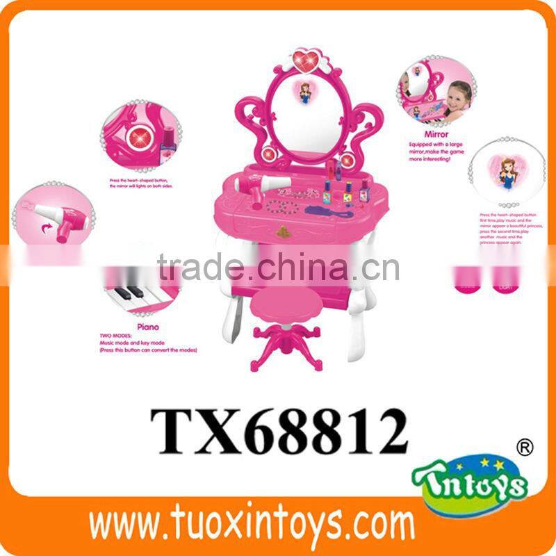 plastic child dresser toy with light and music