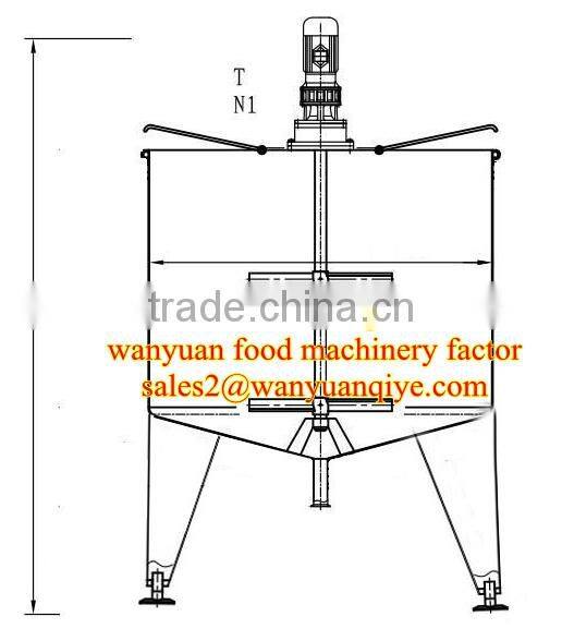 stainless steel cooling and heating tank (used as mixing tank)
