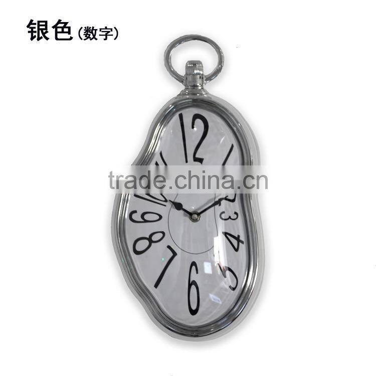 2015 the newest wall quartz clock melting wall clock novelty home decor wall clock art clock
