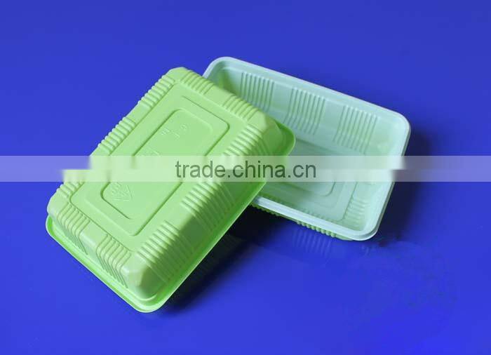 rectangle disposable plastic fruit tray, food packing tray