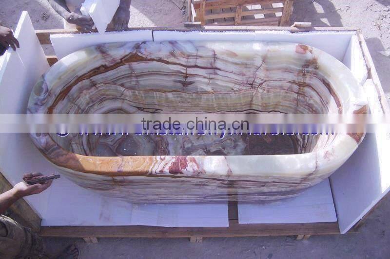 NATURAL COLOR UNIQUE DESIGN ONYX BATHTUBS COLLECTION