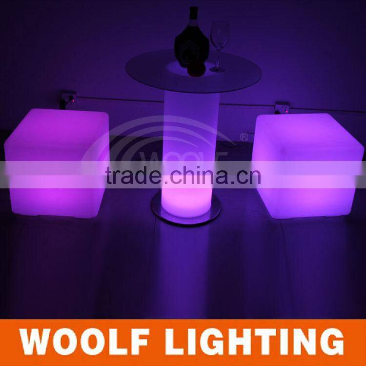 Plastic Strong Color Changing Cube LED Lighting Seat