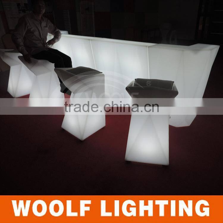 Compliant Rechargeable Colourful Waterproof RGB LED Glowing Bar Chair