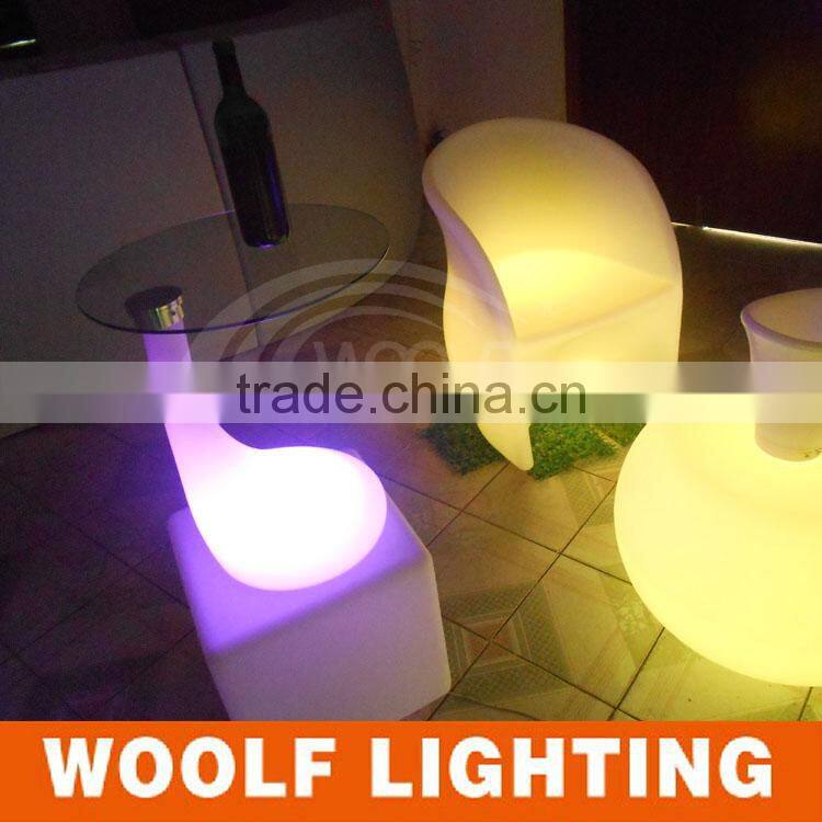 Fashionable Living Room Hotel Modern Design LED Glass Table LED Furniture
