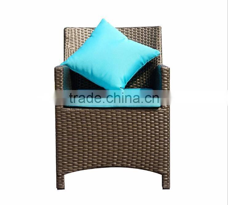 Brown Outdoor Rattan Coffee Table, Plastic Table and Chair