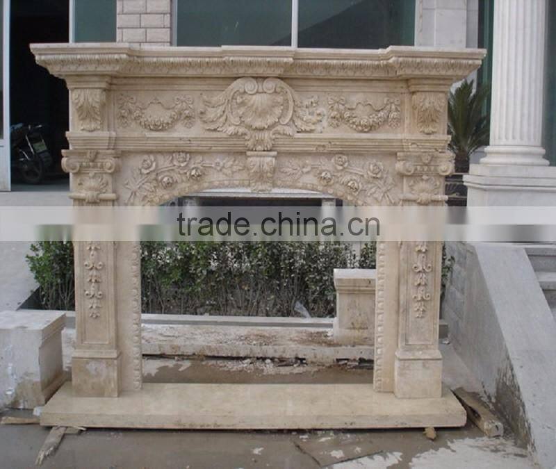 Antique marble fireplace mantel parts