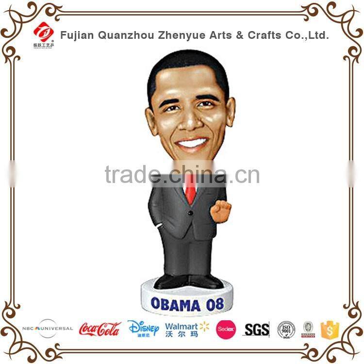 Souvenir resin figurine famous person bobble heads
