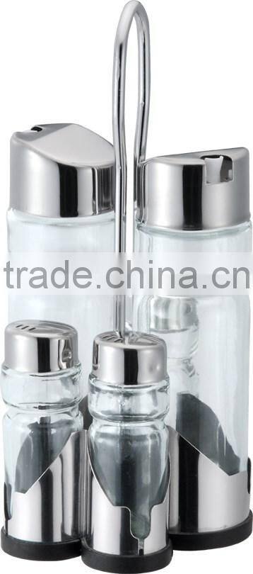 2016 4 Pieces Salt And Pepper Galss Spice Set/ Oil And Vinegar Spice Set