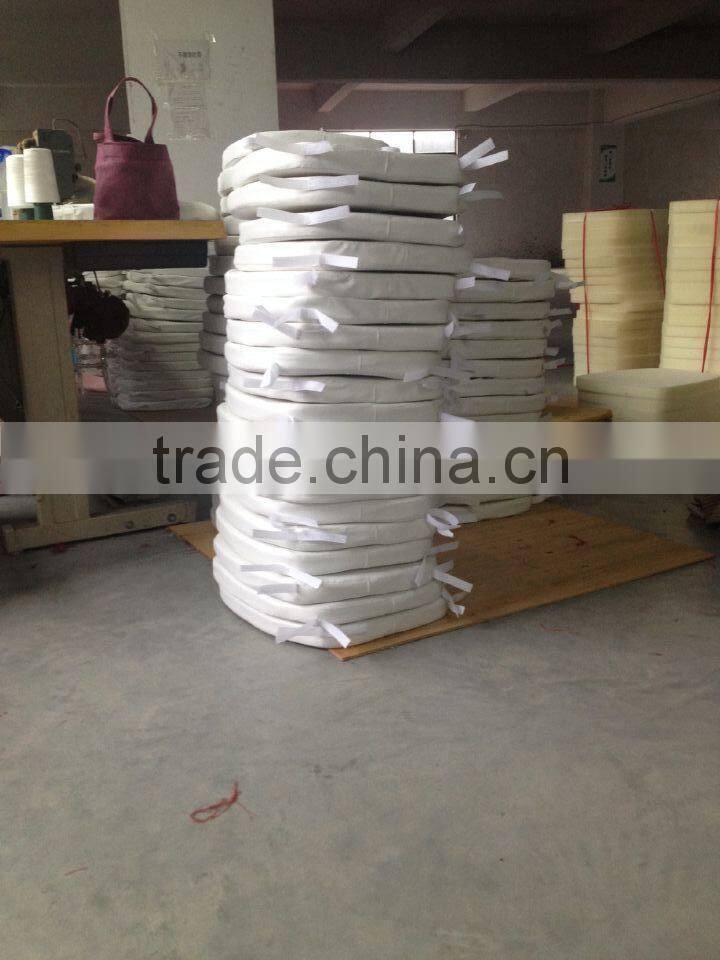 Hot sell pu leather white color plastic chair cushion matel chair cushion hotel chair cushion