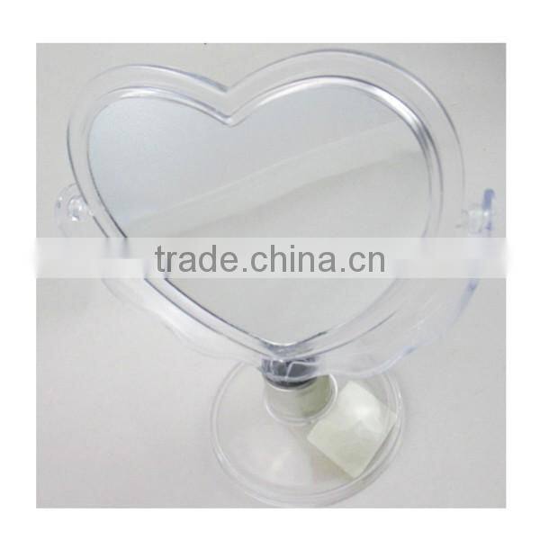 Nice design heart shape display standing mirror