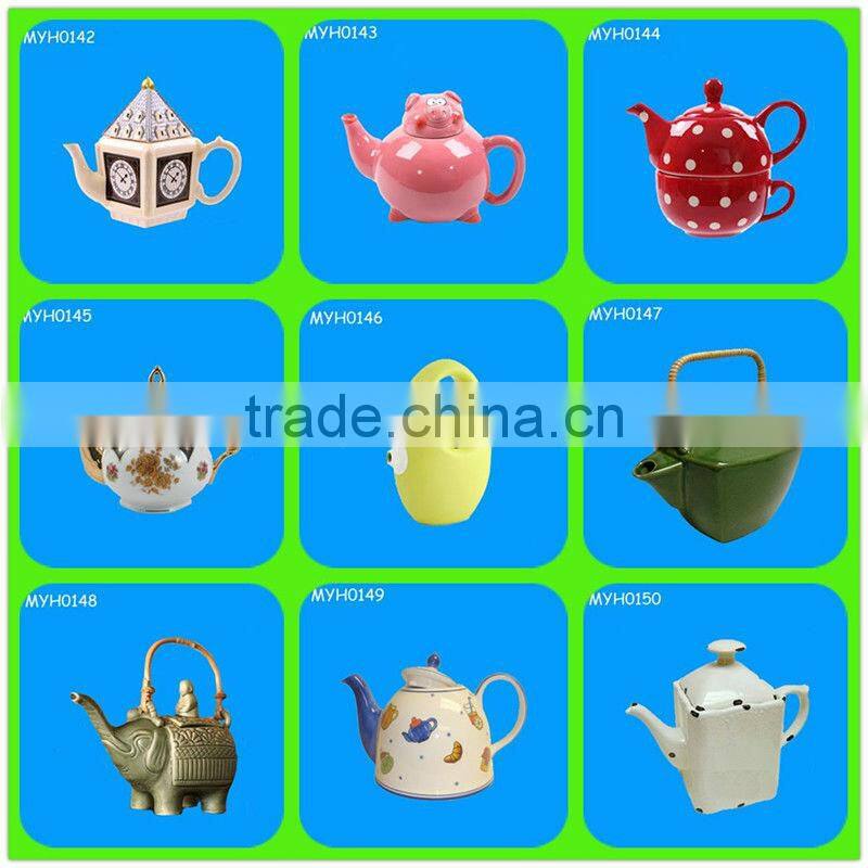 Zebra shaped morden handmade cheap Porcelain Teapot