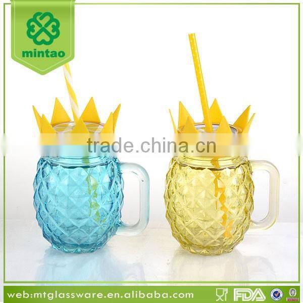 beverage use pineapple glass dispenser with stand