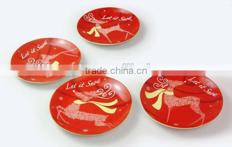 7.5" VALANTINE plate,poecelain with decal printing,custom plate