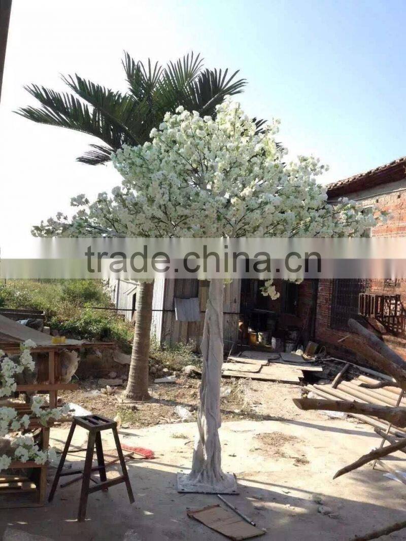 Artificial white cherry blossom tree for wedding landscape decoration