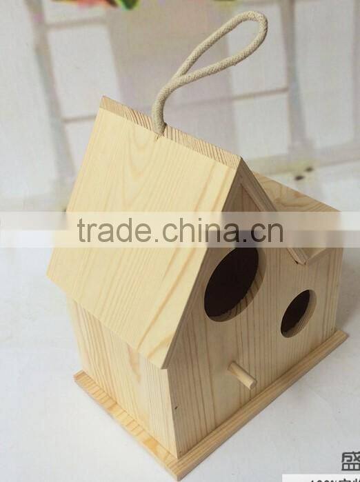 Dry Wood Carved Bird House /Nest On Yard