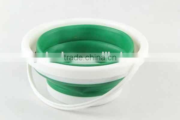 5L Outdoor folding circular and heart shaped Silicone bucket
