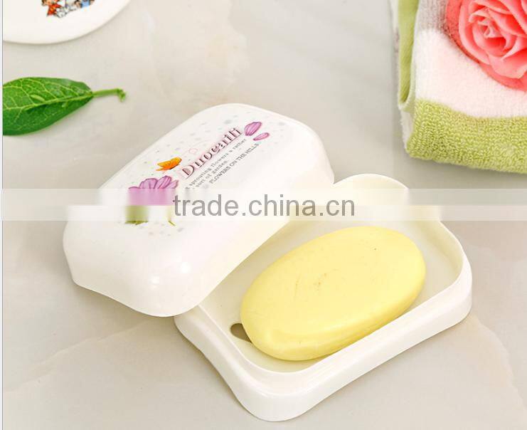 innovative design portable elliptic plastic soap dish box with draining tray