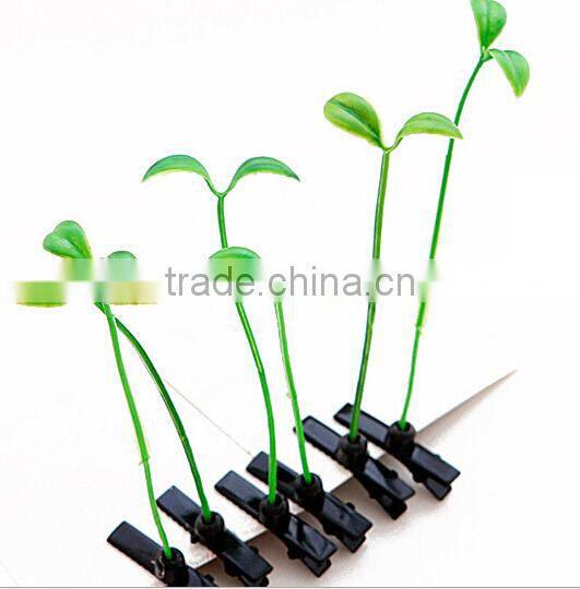 wholesale Fashion Green Head plants Grass Bean Sprout Flower hairpin