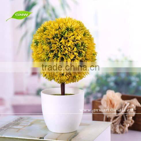 GP010-04 GNW artificial ornamental plants in white plant pot for restaurant interior decoration design