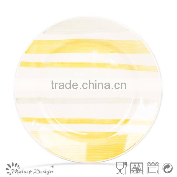 high quality handpainting plate and dish ceramic bulk plate