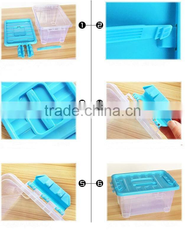 9L Toys Kits Clear Large Plastic Storage Bin&Box with Lids