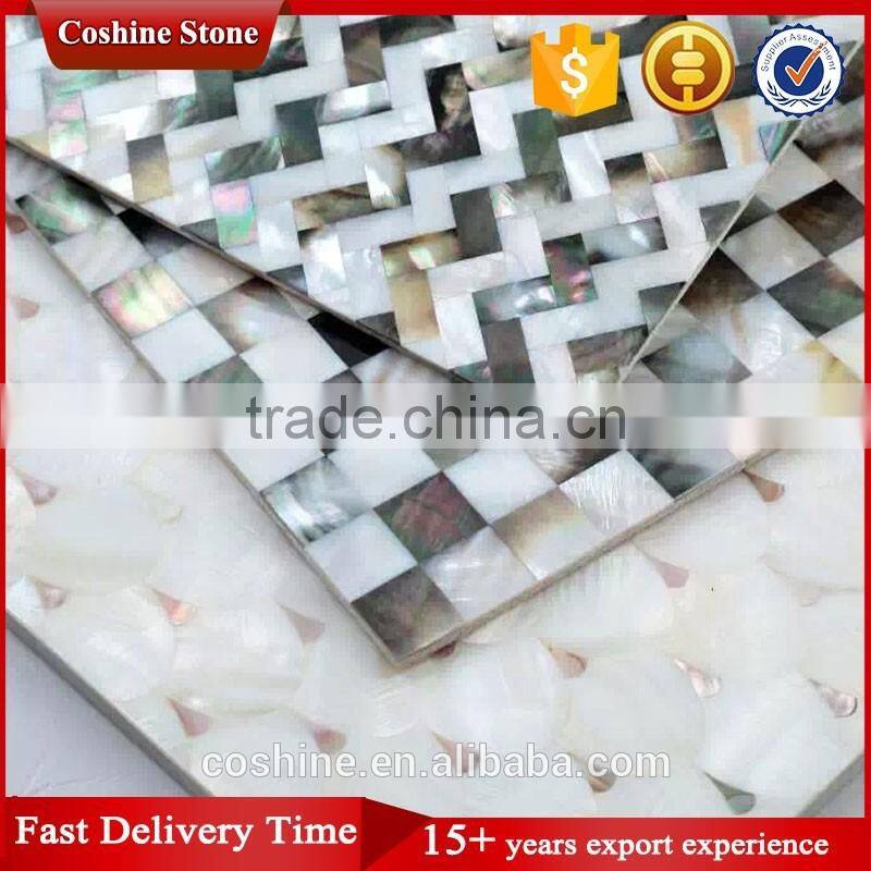 Square Wall Tile Natural Oyster Mother of Pearl Shell Mosaic Tiles
