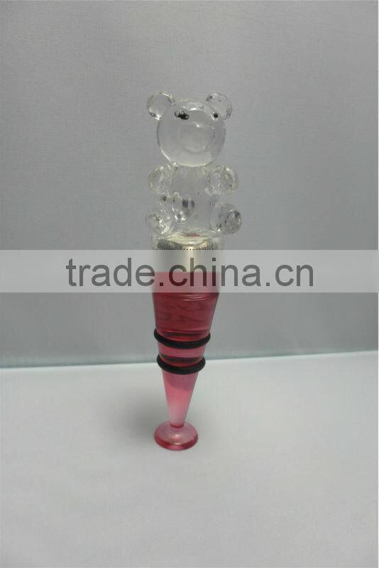 2016 China LED deer shape acrylic wholesale wine stoppers