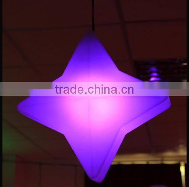 beautiful fashinable 16 colors changing LED star shaped light with remote control