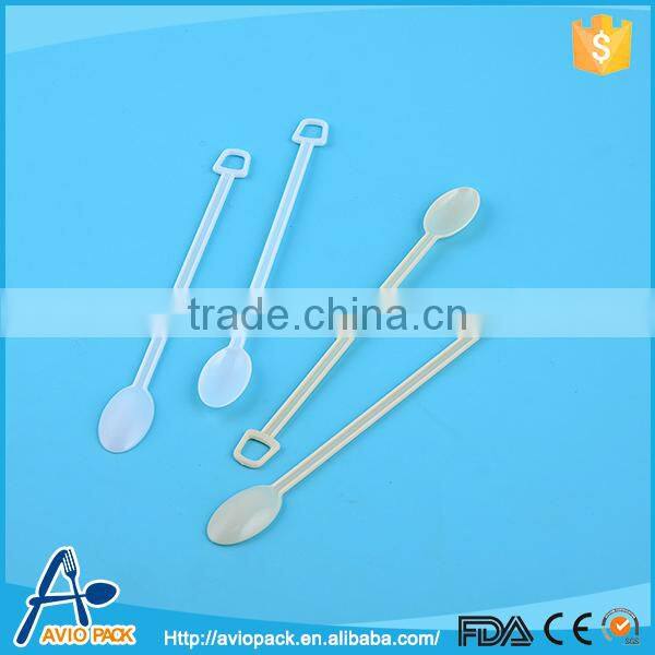 Unique design eco friendly plastic PS bar drink stirrer with hole