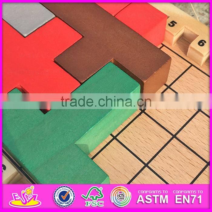 2016 newest children wooden puzzle board game,intelligence wooden puzzle board game,fashion wooden puzzle board game W11A042