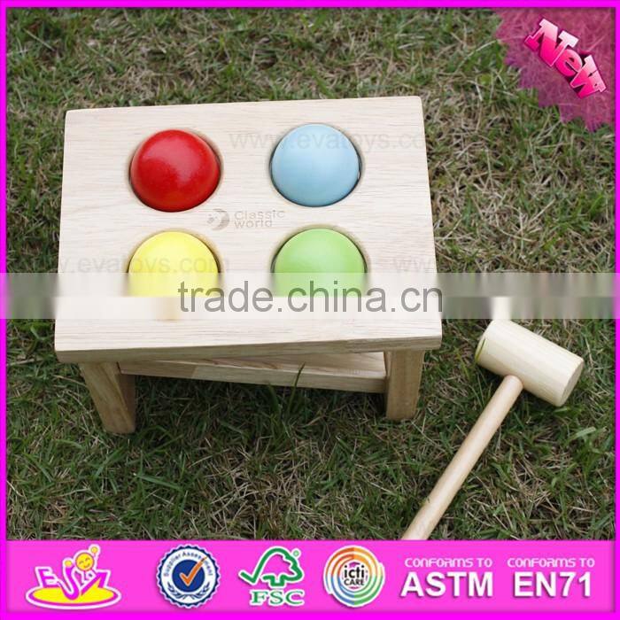 2016 best sale kids wooden pounding ball, top popular wooden pounding ball W11G016