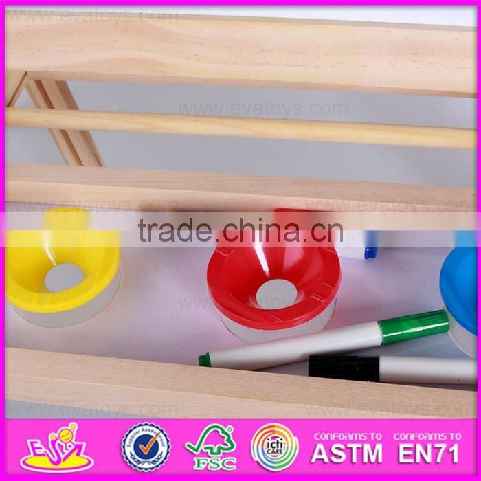 2017 new design kids Wooden double-sided magnetic drawing board for sale W12B098