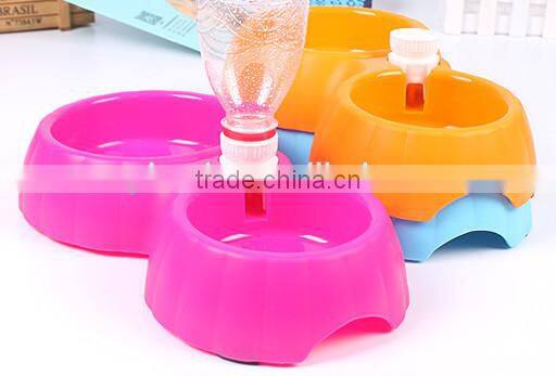 2015 Newest Designment Fashionable High Quality disposable automatic Plastic Pet Bowl With Double Bowl