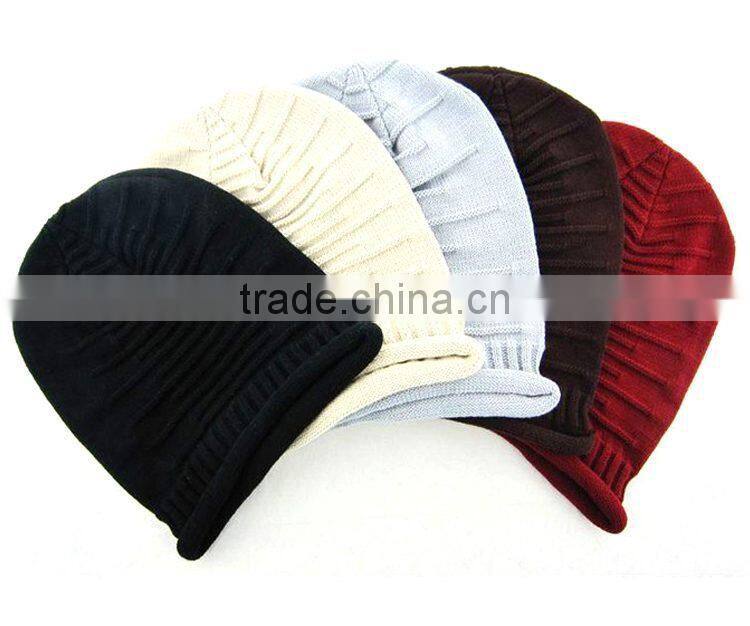 Cheap Knitting Wool Hip Hop Women Winter Knitted Beanie Hat