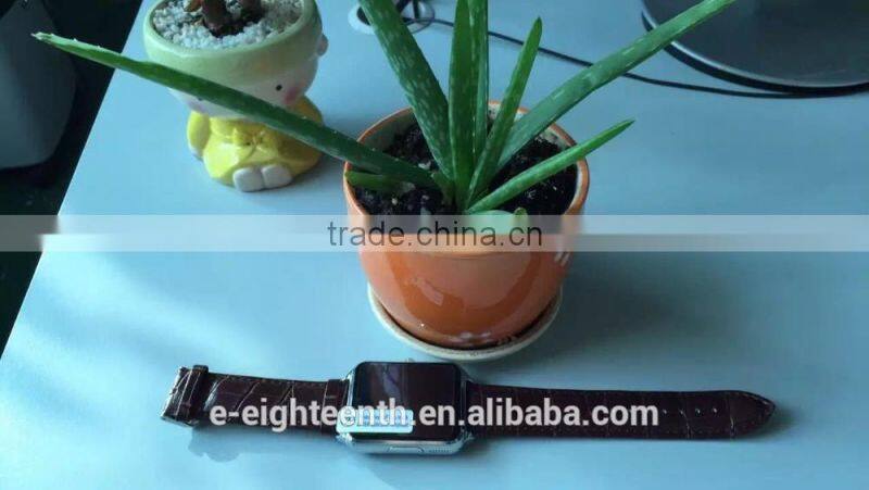 2016 new private tooling waterproof Bluetooth smart watch with leather wrist band