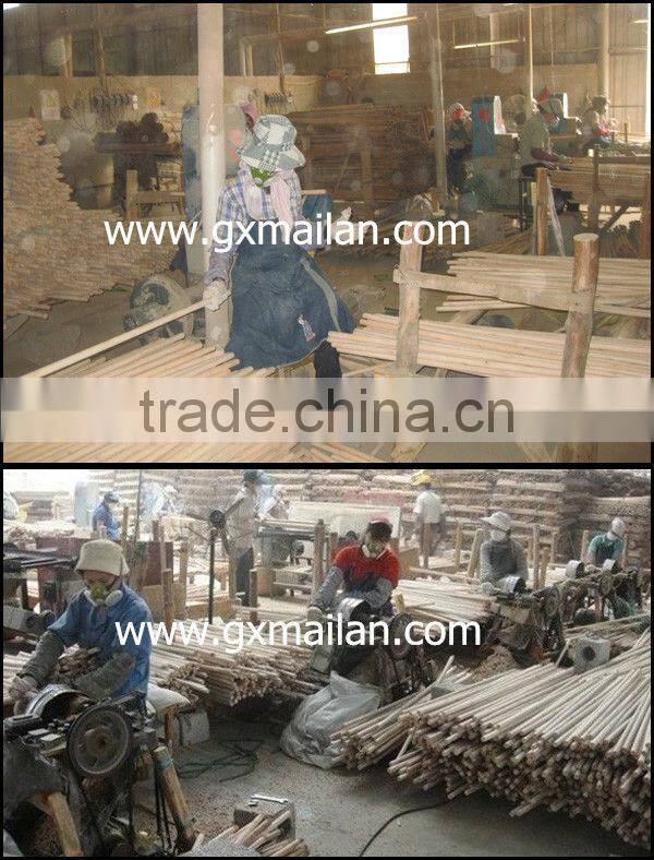 china manufacture pvc coated wooden broom handles made of hardwood