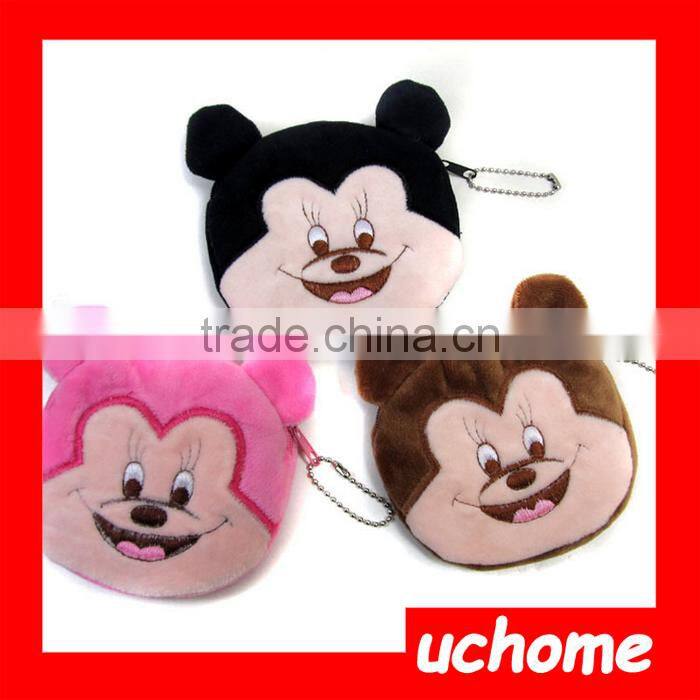 UCHOME New Popular Design Emoji Plush Mini Kids Coin Purses Pocket Money Bag
