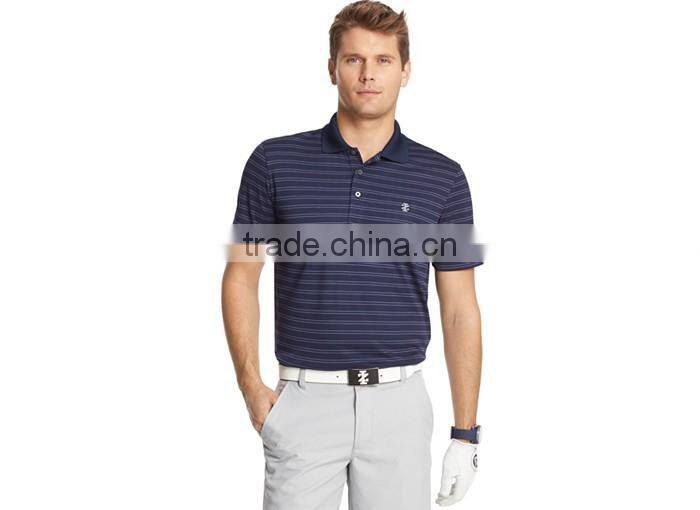 Striped Jacquard Performance Polo