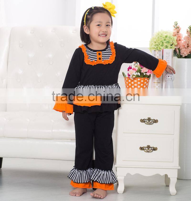 Thanksgiving pumpkin outfits girls ruffle outfits ,baby girl clothes,Lovely Baby Girl Pumpkin Pattern Outfit