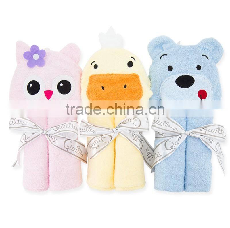 Baby Bath Towel Blanket Plush Toy Educational Hooded Washcloth Newborn Animal Design Baby Bathrobe